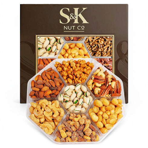 S&K Nut Co. Mothers Day Nuts Gift Tray, Gourmet Mixed Nuts Assortment With Sweet And