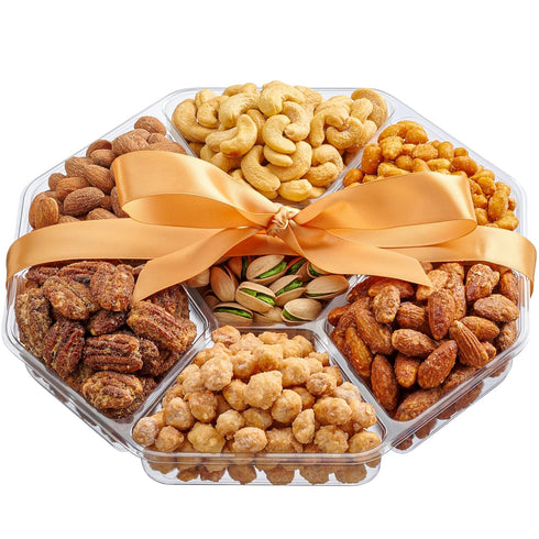 Mothers Day Nuts Gift Basket - Assortment of Sweet & Roasted Salted Gourmet Nuts - Food Gift Box for Mom, Her, Wife