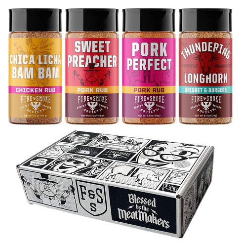 Fire & Smoke Society Flavor Core Variety Pack | BBQ Rubs and