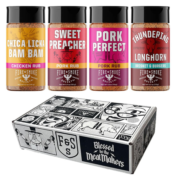 Fire & Smoke Society Flavor Core Variety Pack | BBQ Rubs and