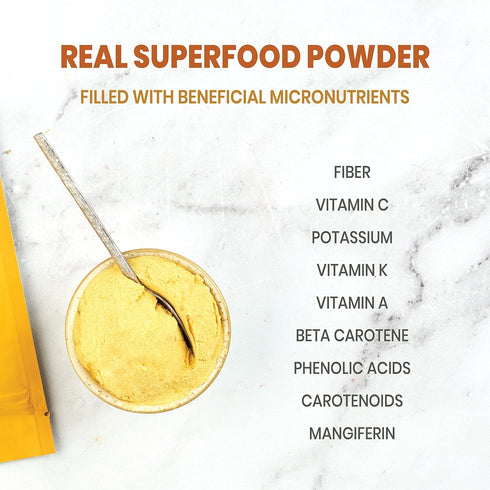 5oz 7oz Jungle Powders Fruit Bundle: Freeze-Dried Mango Powder Bag & Strawberry Powder Bag - Additive-Free Extracts