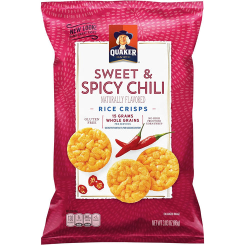Quaker Rice Crisps, Gluten Free, Sweet & Spicy Chili, 3.03 Ounce (Pack