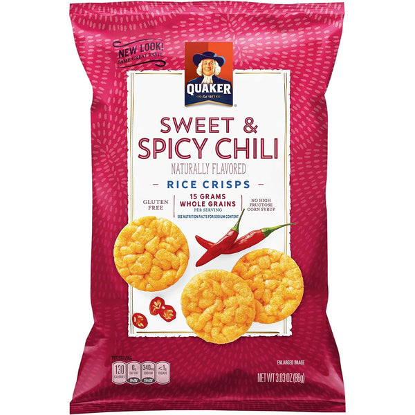 Quaker Rice Crisps, Gluten Free, Sweet & Spicy Chili, 3.03 Ounce (Pack