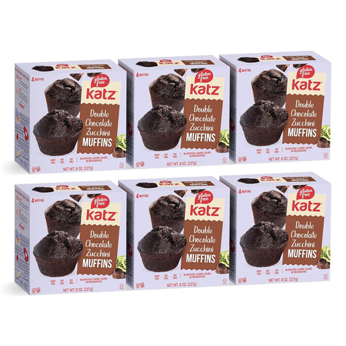 Katz Gluten Free Double Chocolate Zucchini Muffins. A Rich Chocolate Muffin With