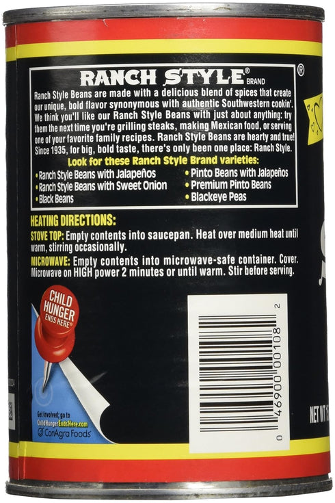 Ranch Style Black,15 (Pack 4) Bean Ounce