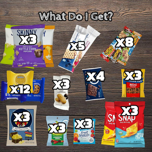 Pack 100 50 Count Low Calorie Snacks Variety with Calorie Snacks Healthy Snacks for Adults and Kids Bulk Snack Box