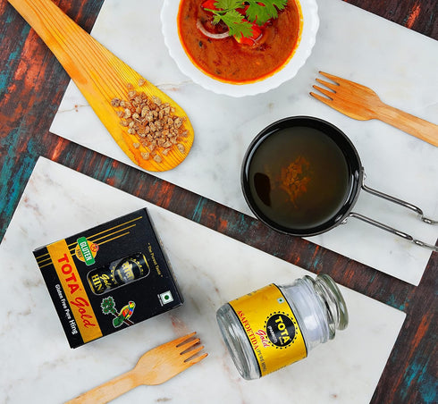 Tota Gold 100% Pure Asafoetida Granules - Natural Vegan Gluten Free Indian Spice, 7gm Hing for Garlic and Onion