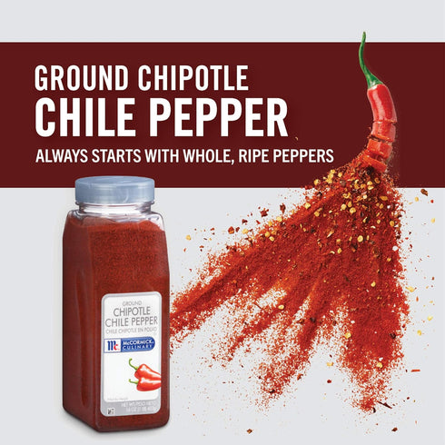 16 oz 16 McCormick Culinary Ground Chipotle Chile Pepper, - One Ounce Chipotle Chili Powder with a Smoky Sweet Flavor