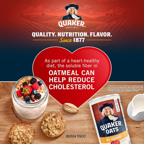 64oz 90 4 (Pack 2) Quaker Old Fashioned Rolled Oats, Non GMO Project Verified, Two Bags in Box, Servings, Pound
