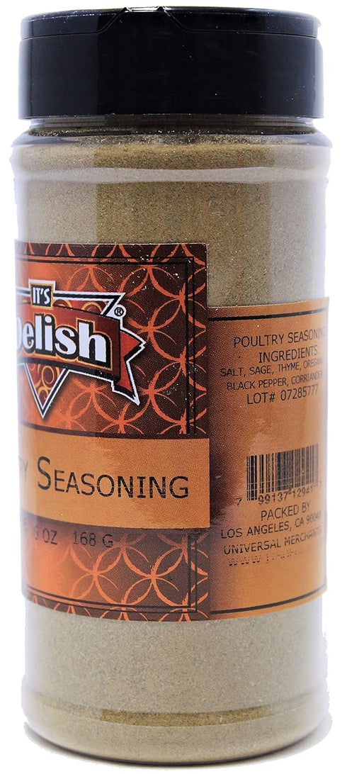 Poultry Seasoning by Its Delish, 6 oz, Medium Jar