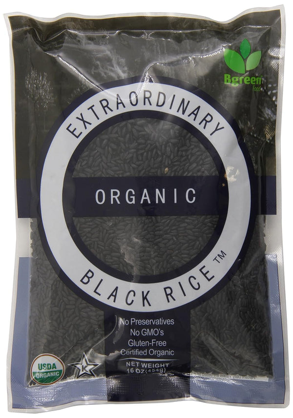 bgreen Organic Black Rice, 16 Ounce