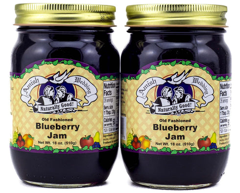 Amish Wedding Blueberry Jam 18 Ounces (Pack of 2)