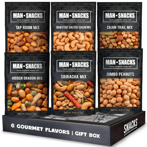 Nut Gift Basket for Men Birthday Gifts for Men with 6 Gourmet