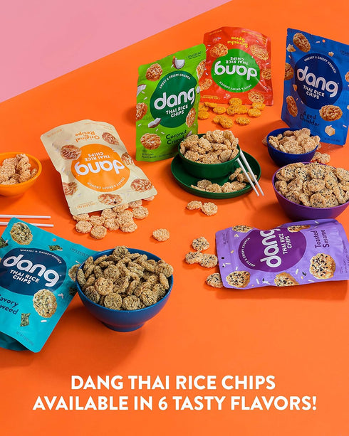 30% 3.5 oz Dang Thai Rice Chips Original, Vegan, Gluten Free Crisps, Non GMO, Healthy Savory Snacks, Made with Whole