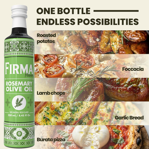 250 ML Firma First Cold Pressed Extra Virgin Olive Oil With Rosemary, Single Origin Unblended & Unfiltered Tunisian