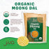 2 LB Jiva Organic Yellow Moong Dal - Non-GMO, Gluten Free - Great for Kitchari - Split Yellow Mung Beans