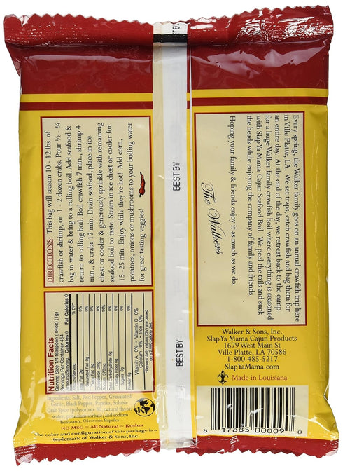 Slap Ya Mama Cajun Seafood Boil Seasoning for Crawfish, Crab and Shrimp, No MSG and Kosher, 1 Pound (Pack of 3)