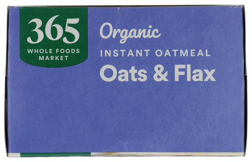 365 8 Pack, 11.3 OZ by Whole Foods Market, Organic Instant Oats and Flax