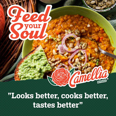 1 (Pack 6) Camellia Brand Dried Yellow Split Peas Premium Non-GMO Split Peas for Indian Dal, Hearty Split Pea Soups