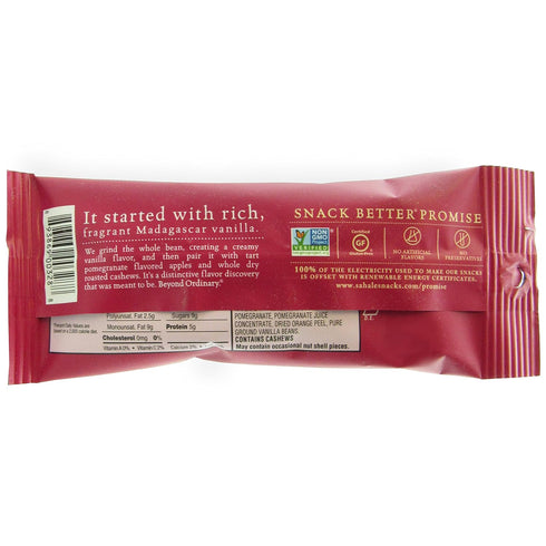 1.5 (Pack 9) Sahale Snacks Pomegranate Vanilla Flavored Cashews Glazed Mix, Ounce