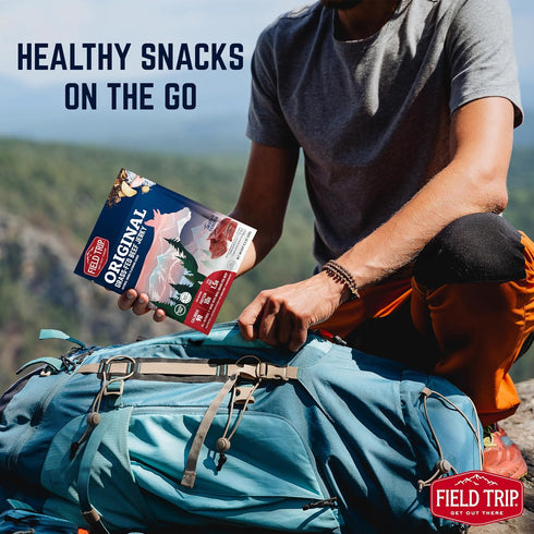 2.2 4 Pack, Field Trip Grass Fed Beef Jerky, Healthy Gluten Free Snacks, All Natural, High Protein Snack with No