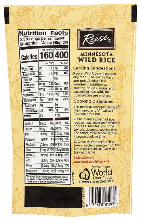 4 (Pack 12) Reese Minnesota Wild Rice, Ounces