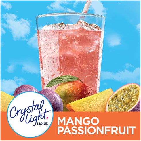 Crystal Light Mango Passionfruit Liquid Drink Mix, 1.62 fl oz. (Pack of 4), Caffeine Free