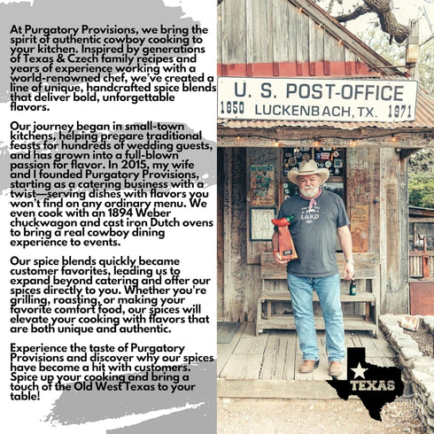 Purgatory Provisions Guadalupe River Blend - Authentic Texas Brisket Rub, Great All-Purpose Seasoning, BBQ Rub, Meat
