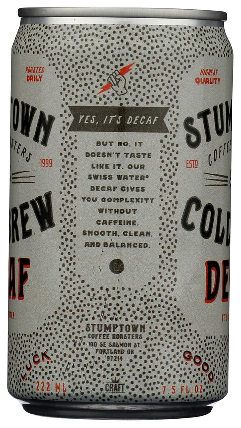 7.5 STUMPTOWN COFFEE ROASTERS Decaf Cold Brew Can, FZ