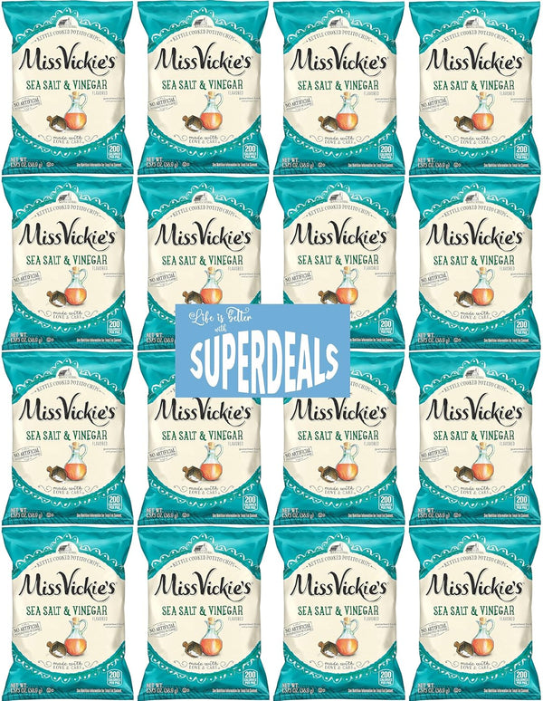 Kettle Cooked Potato Chips by Miss Vickie's Value Pack Bundled by SUPERDEALS