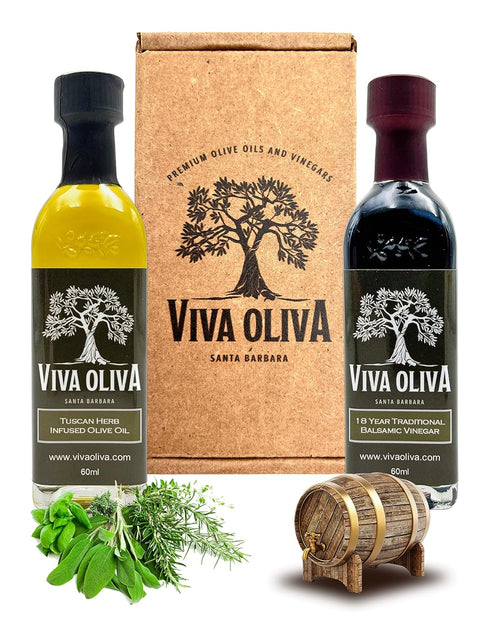 Viva Oliva Two 60ml (2oz) Variety Gift Set - Tuscan Herb Infused Olive Oil