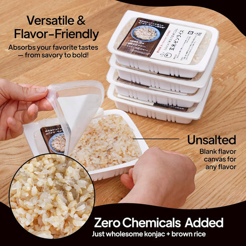 Visit the Store Japan160g 5pc 90 Izukappa fro x of Brown Zen Rice, Low-Calorie Option, Shirataki Rice, Just Seconds