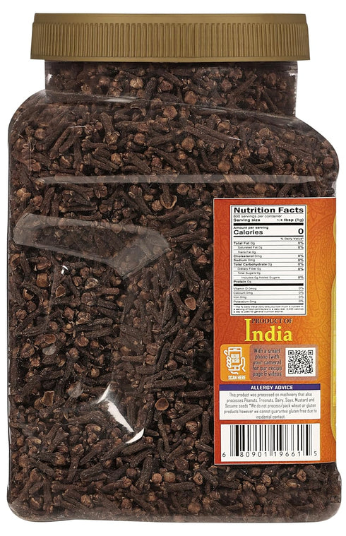 28oz (800g) Rani Cloves Whole (Laung) Great for Food, Tea, Pomander Balls and Potpourri, Hand Selected, Spice, Bulk PET