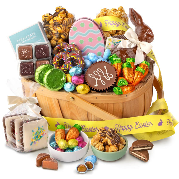 Gourmet Chocolate Easter Basket Festive Easter Chocolate Assortment by A Gift Inside