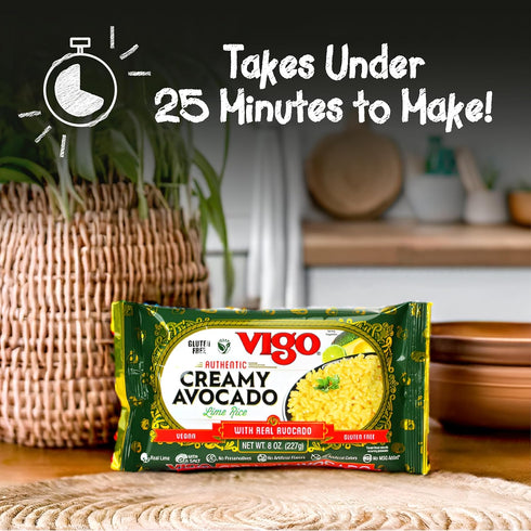 (8 (Pack 12)) Vigo Authentic Creamy Avocado Lime Rice, Low Fat, Gluten Free Ounce