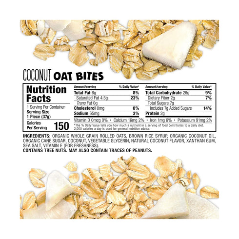 Bobo's Oat Bites, Coconut, 1.3 Ounce, 5 Count (Pack of 1)