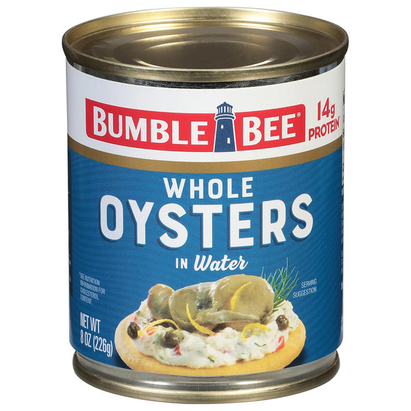 Bumble Bee Premium Select Whole Canned Oysters, 8 oz Can - Ready