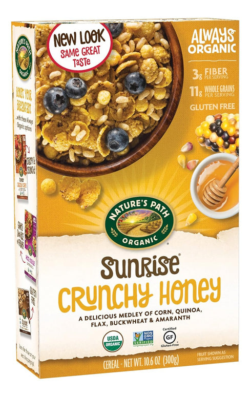 10.6 Nature's Path Organic Gluten-Free Cereal, Crunchy Honey Sunrise, Ounce