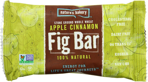Nature's Bakery Whole Wheat Fig Bar, Apple Cinnamon, 6 Bars (Pack of