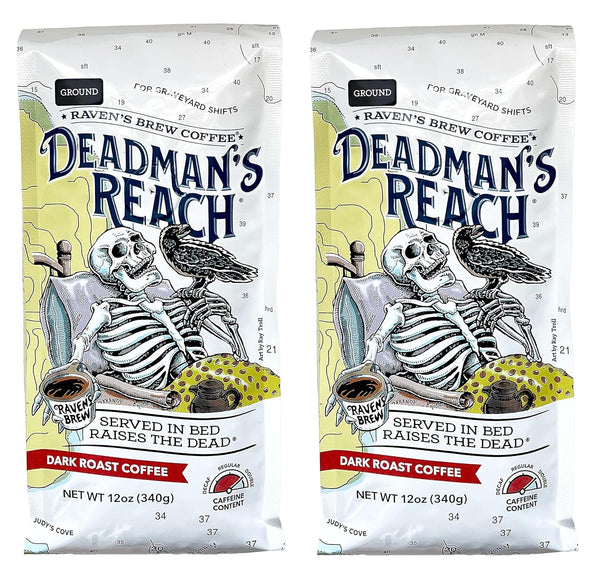 Raven's Brew Coffee High Caffeine Coffee Dark Roast Ground - Deadman's Reach