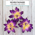 3 Count Global Sugar Art Tranquil Water Sugar Cake Flowers, Purple by Chef Alan Tetreault