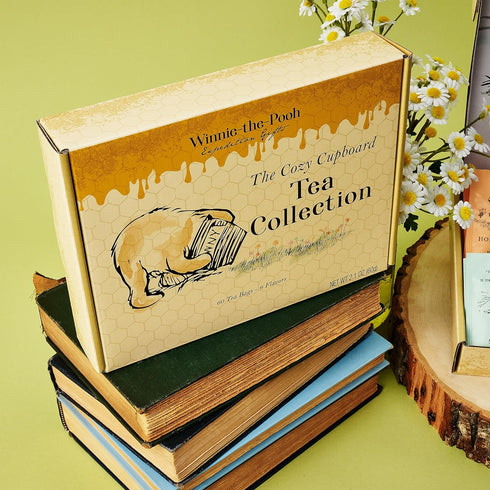 Set, 60 6 Cozy Thoughtfully, Classic Winnie-the Pooh Tea Collection Gift Includes Premium Tea Bags with Nostalgic