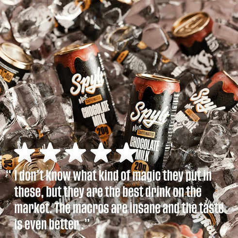 140mg 20g 90 12 Count Spylt High Protein Max Chocolate Milk with Caffeine & Protein - Calories, Ready to Drink, Sugar