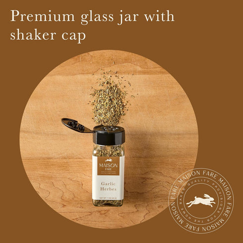 Roasted & Black Garlic Herbs Mix - Salt-Free with Rosemary - for Artisan French Bread, Pita, and Naan | Savory Compound
