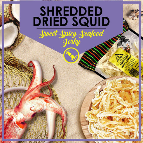 (5 oz.) Asia Trans Saki Ika Dried Cuttlefish Snack | Hawaiian Seafood Jerky | High-Protein, Low-Fat, Low-Calorie