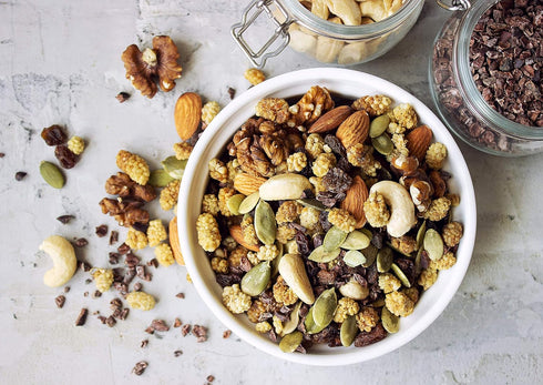 2 Mulberries, Food to Live - Organic Snack Wise Trail Mix, Pounds Raw, Non-GMO, Mix Contains Cacao Nibs, Raisins