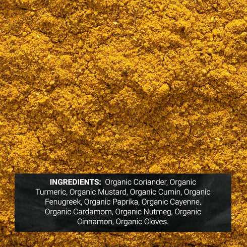 1-Pound 11 Frontier Co-op Certified Organic Curry Powder, Bulk, Aromatic Blend Indian Cooking Spices for Meat, Seafood