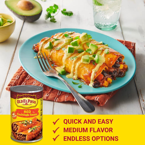10 oz (Pack 12) Old El Paso Medium Red Enchilada Sauce, Meal Prep
