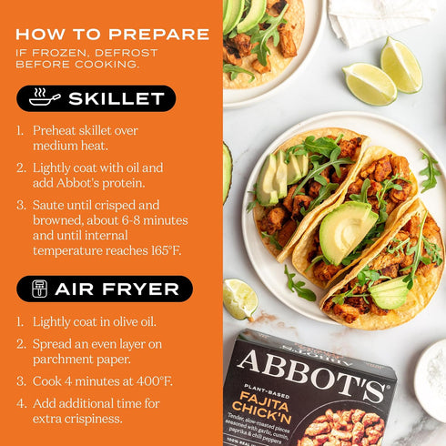 Abbot's Butcher 10 Abbot's, Fajita Chickn, Ounce