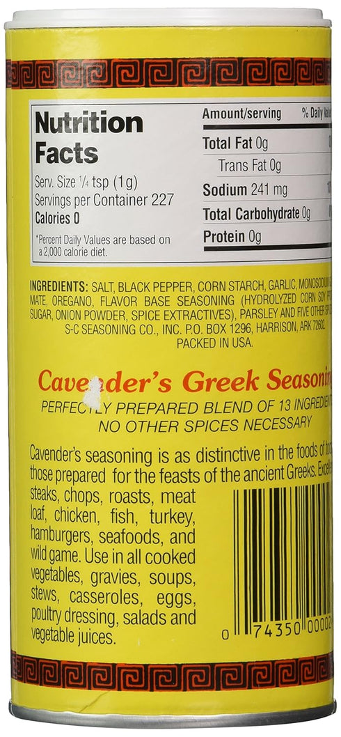 Cavender's All Purpose Greek Seasoning, 8 oz